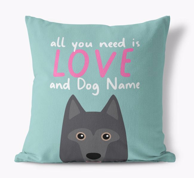 All You Need Is Love: Personalised {breedFullName} Canvas Cushion